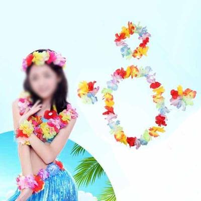 Hawaiian Tropical Beach Theme Luau Party Flower Leis Necklace Garland Decoration
