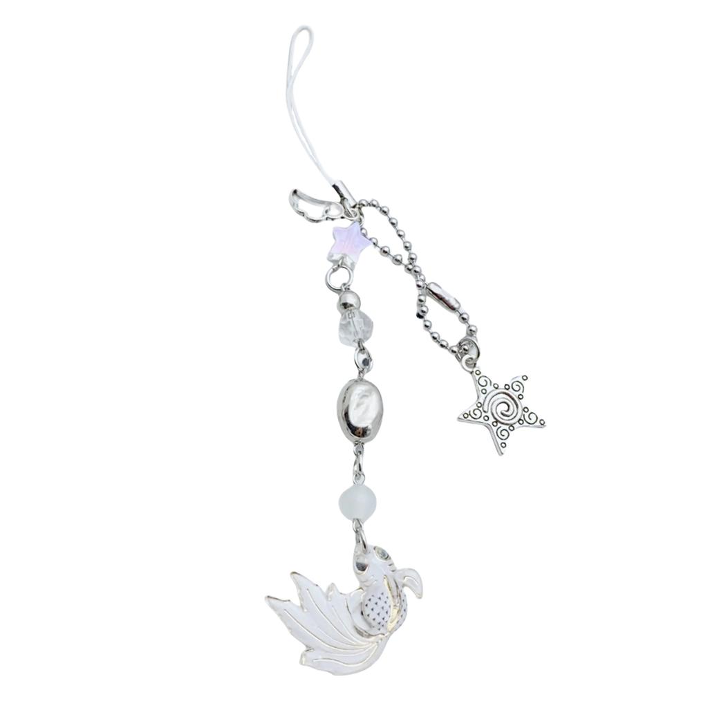 Fashionable Handmade Five Pointed Star Fish Bead Phone Ornament Vibranting Sturdy Acrylics Elegant Color for Adults