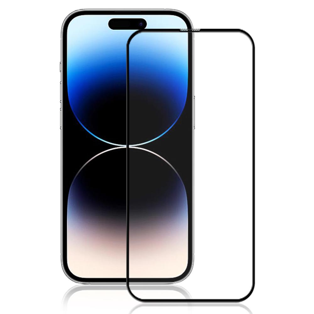 

MOCOLO Для iPhone 15 Pro Max Чорна рамка Повний клей Повне покриття Плівка 3D Вигнуте Загартоване скло Захисна плівка на екран Type A