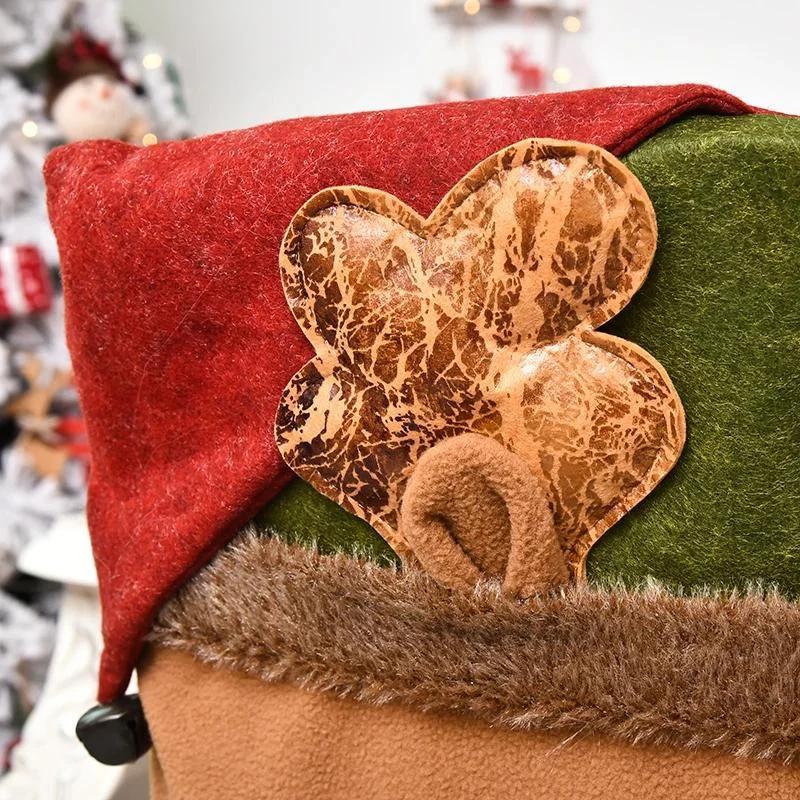 Christmas Chair Back Elastic Stretch Cover Santa Clause Holiday Party Decor Dining Kitchen Chair Covers Christmas Decoration