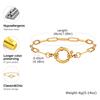 Exquisite Small Square Chain Bracelet for Women Girls, Gold Color Stainless Steel Bubble Buckle Bracelets,Fashion Jewelry Gifts