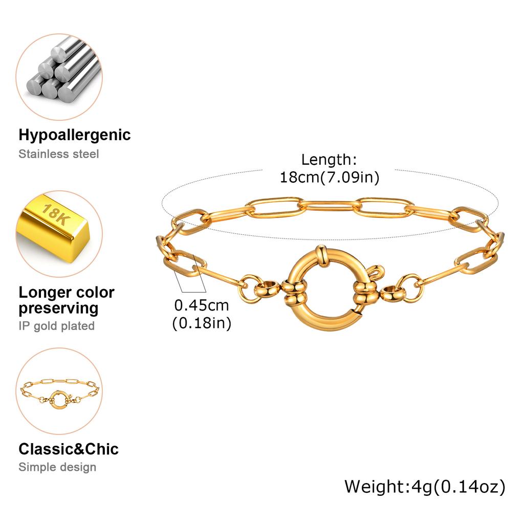 Exquisite Small Square Chain Bracelet for Women Girls, Gold Color Stainless Steel Bubble Buckle Bracelets,Fashion Jewelry Gifts