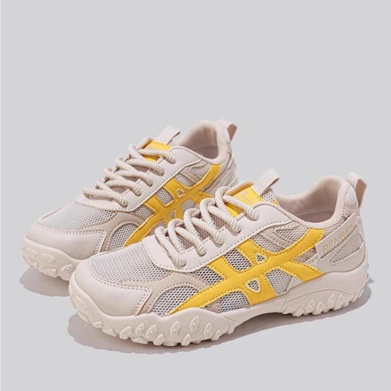 

Women s mesh breathable new summer thin versatile casual sports shoes children s models 40 жёлтый