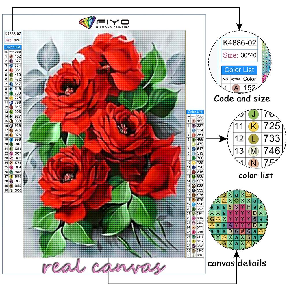 5D DIY diamantové výšivky květin Diamantová malba mozaika domácí dekorace