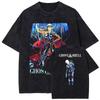 Oversized Short-Sleeve T-Shirt Featuring Character Art of Motoko Kusanagi from Ghost In the Shell, Alongside Japanese Title Typography