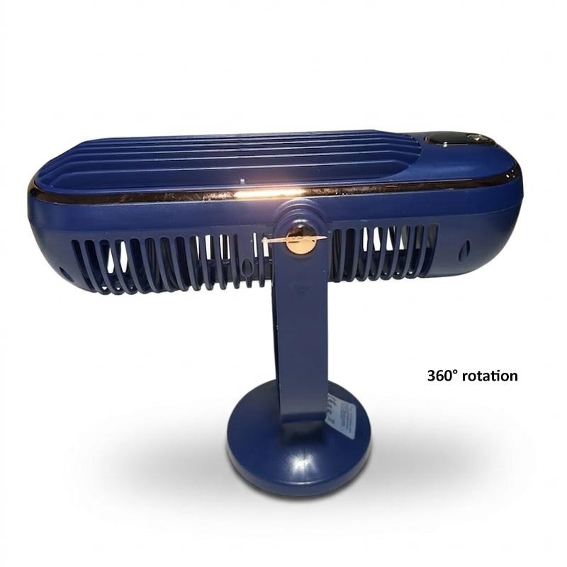 USB charging air-cooled small fan, 5-speed adjustable, large battery dual motor stylish desktop fan, portable air cooler