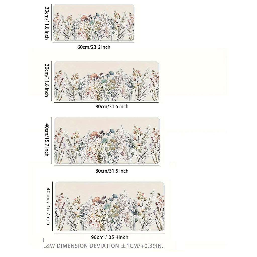 VIKAMA Beautiful Flower Mouse Pad Colorful Desk Mat Non-Slip Waterproof Coaster Drip-Proof Mat Desktop Carpet Desktop Carpet