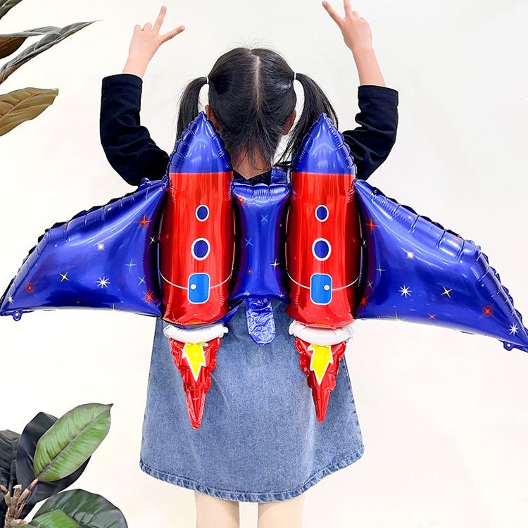 Children's Day First Birthday Bee Rocket Balloon Angel Ornament & Butterfly Wings Outdoor Photography Decoration