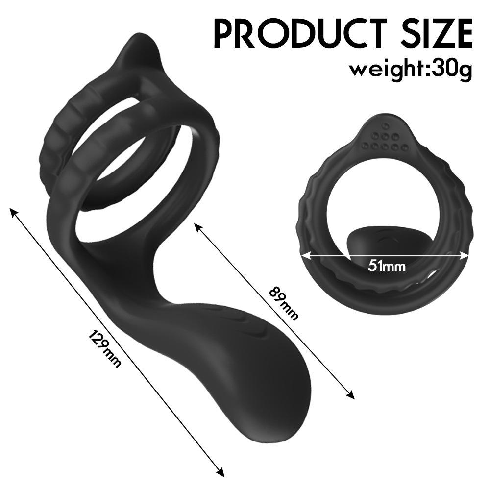 Male Penile Ring Vibrator for Delayed Sexual Intercourse Male Couples Sex Toys Adult Products