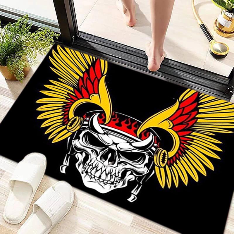 Gang Motorcycle enthusiasts Hells Angels Motorcycle Club carpet is suitable for living room and bedroom doormats office balcony decorative carpet V8