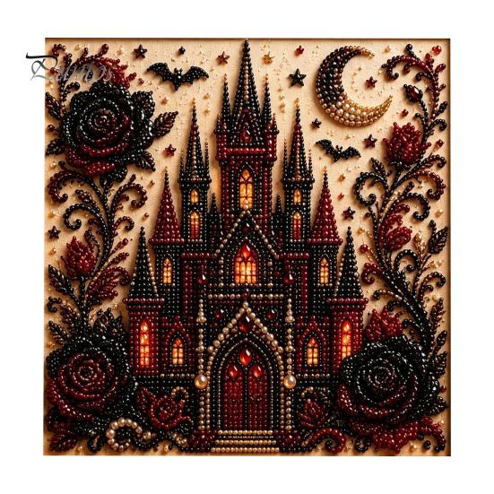 Ghost Pumpkin Art Craft Halloween Faux Pearl Kit, 3D Painting DIY Spooky Gem for Beginners Cute Set Adults, Autumn Home Wall Decor Crafting