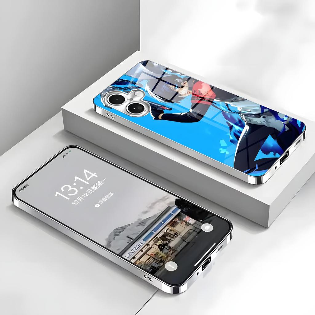 Game persona 3 r-reload Phone Case For iPhone17 16 16e 15 14 13 12Plus Mini Pro Max Electroplated glass Phone Case