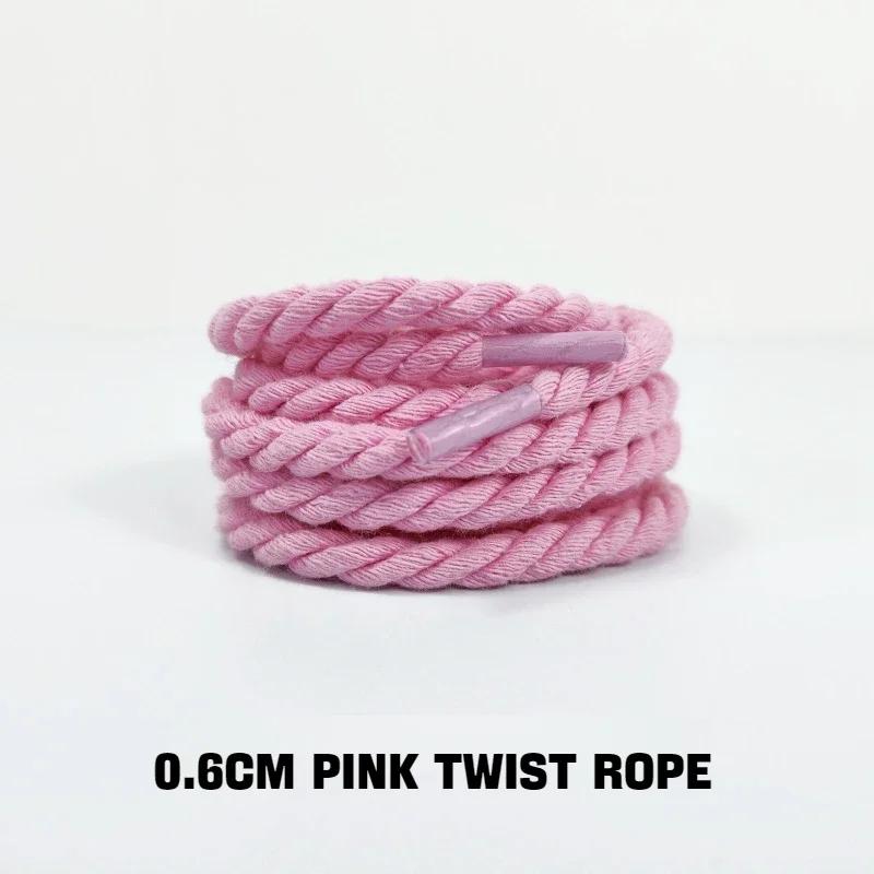 1 pár nových kulatých tkaniček do bot 0,6 cm silnější bavlněné tkaničky kroucené tkaničky do tenisek bot boty tkaničky pro boty pro AF1/AJ1