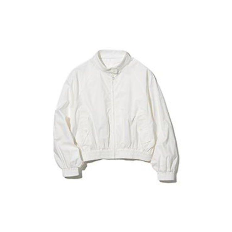 Uniqlo Solid Color Cotton Loose Short Jacket Women Jackets Off-White 456091-01