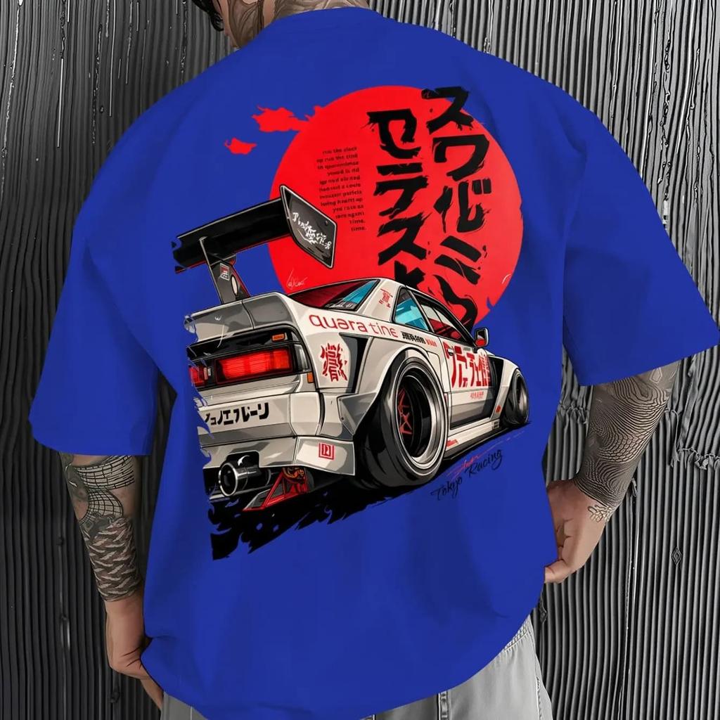 Unisexs JDM Racing Car Graphic TShirt Cotton Hot Sale Oversized Tee Breathable Japanese Streetwear Tops Lightweight Fashion 2026