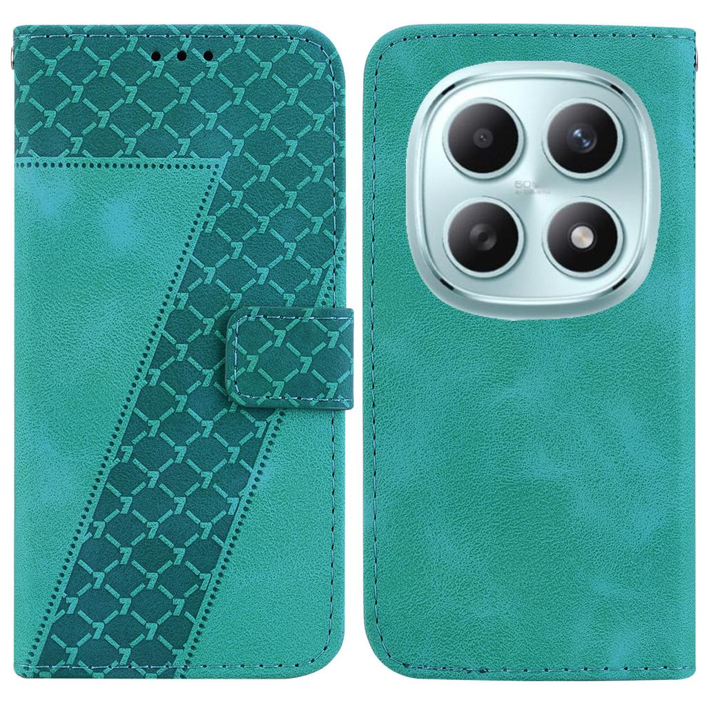 Dla Xiaomi Poco M8 5G/Redmi Note 15 5G (Światowy) Etui na telefon z nadrukiem w kształcie 7 w formie skórzanego etui z paskiem