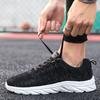 Black brand men's shoes mesh breathable sports shoes soft sole light running shoes men's thick sole comfortable casual travel shoes