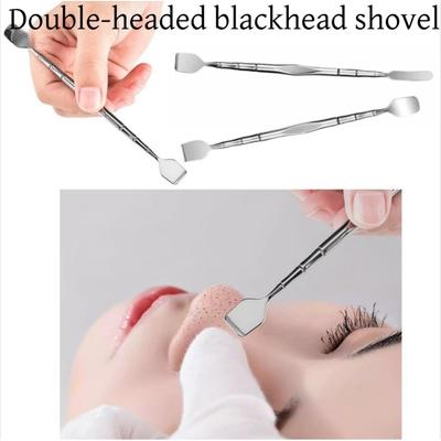1/2/4pcs Double Head Stainless Steel Blackhead Remover Shovel Facial Blackhead Scraper Beauty Tool for Comedone Acne Removal