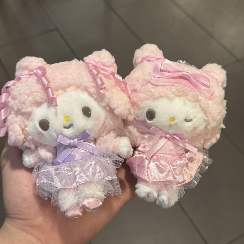 Cartoon Melody My Sheep Plush Keychain Lace Details Teens Gifts