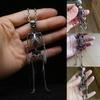 Edgy Skull Pendant Necklace Fashionable Skeleton Neckchain Street Culture Inspired Clavicle Chain for Trendsetters