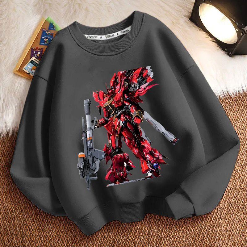 Children's Fashion Hoodies for Autumn and Winter, Round-neck Long-sleeved Jackets for Boys and Girls