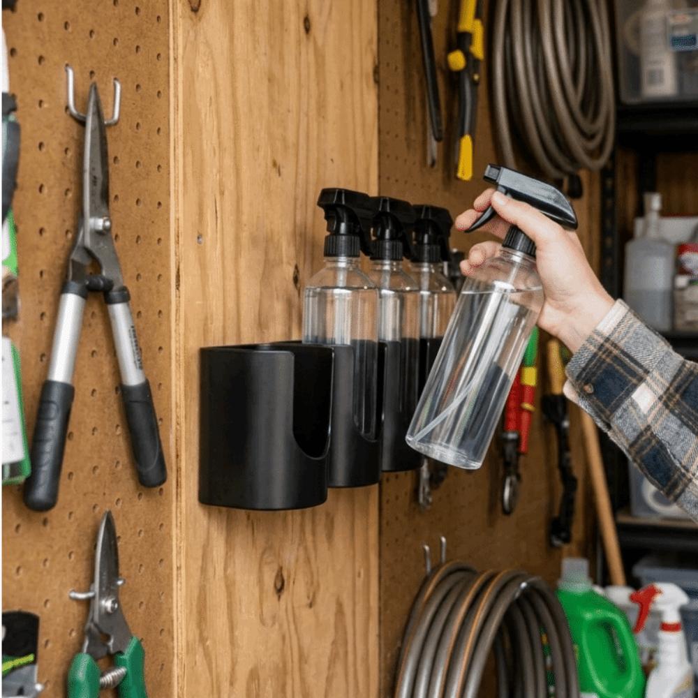 Wall Mounted Spray Can Holder 4 Slots Aerosol Can Holder Paint Can Holder for Garage