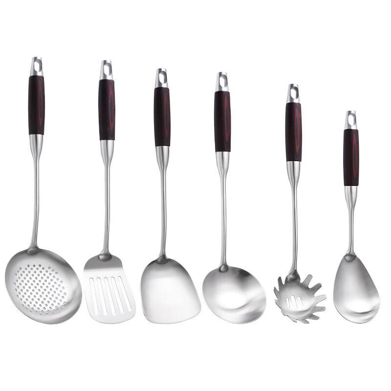 Wooden Handle 316 Stainless Steel Kitchen Utensil Set