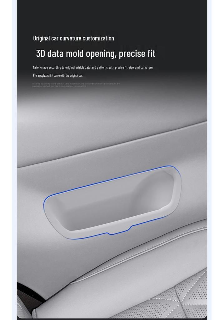 Fits 26 Leapmotor D99 Models: Three-Row Car Door Storage Box with Anti-Slip Silicone Mat.