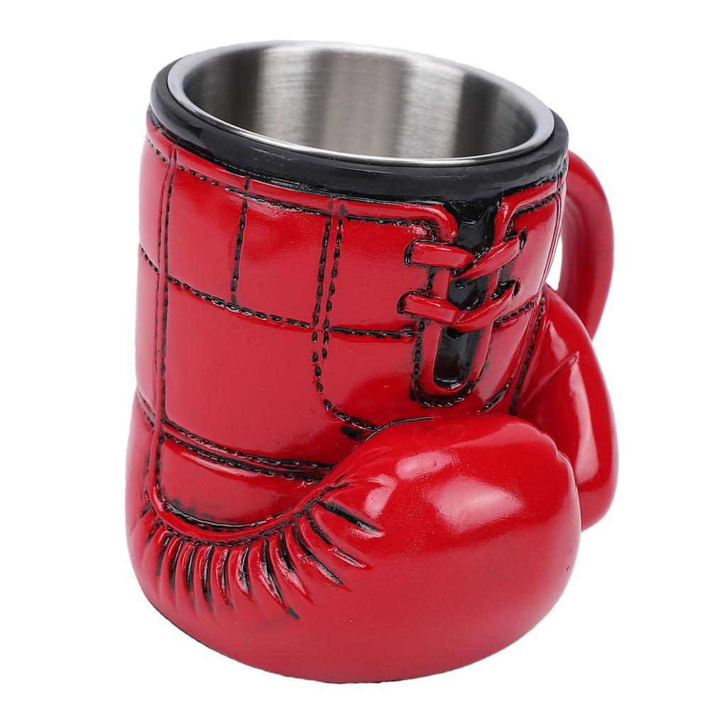 Boxing Glove Mug Resin Stainless Steel Novelty Boxing Coffee Mug Funny Tea Cup for Men Boyfriend Birthday Gifts