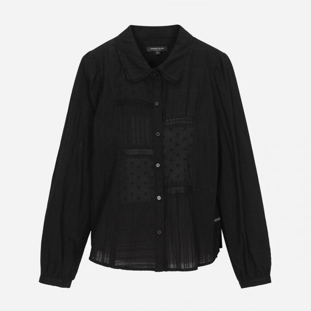 

Thursday Island Mix Material Shirt Blouse T256mbl162w black (BK)/S