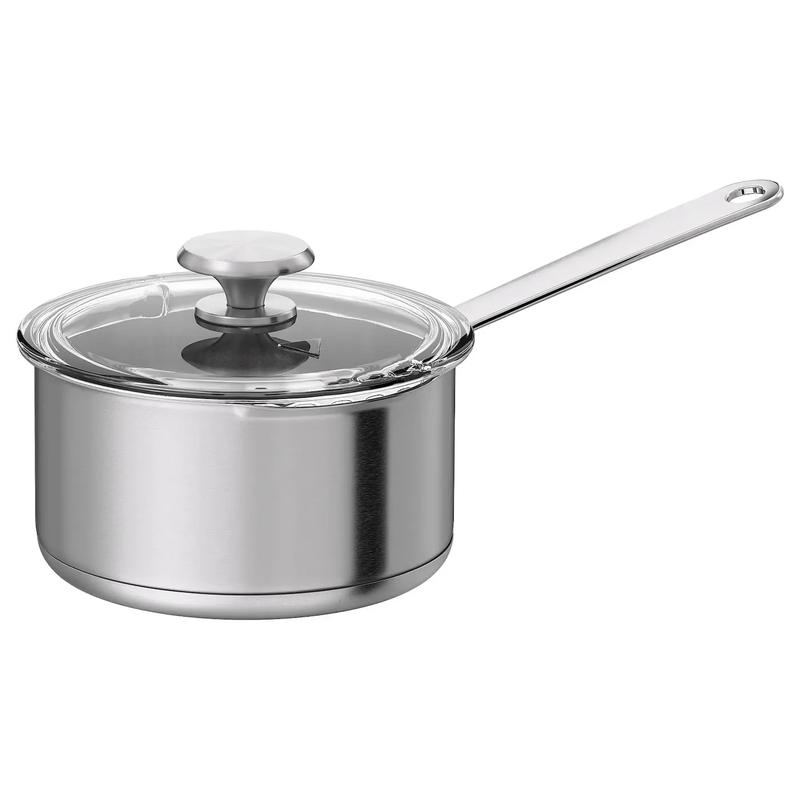 IKEA HEMKOMST Кастрюля с длинной ручкой и крышкой