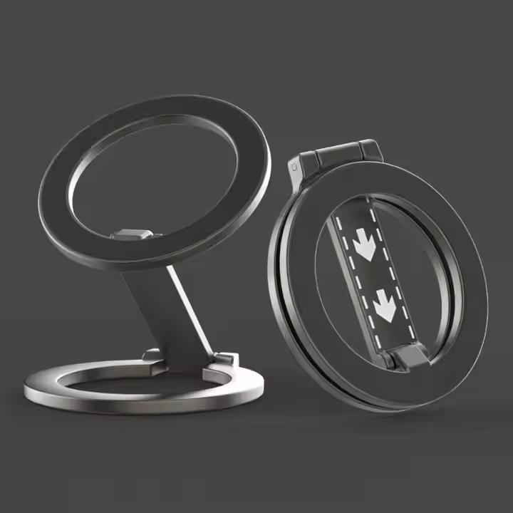 YTGEE GYM Double Sided Strong Magnet Mobile Phone Stand Adjustable Foldable Portable Ring Magnetic Phone Holder for iPhone 12 14