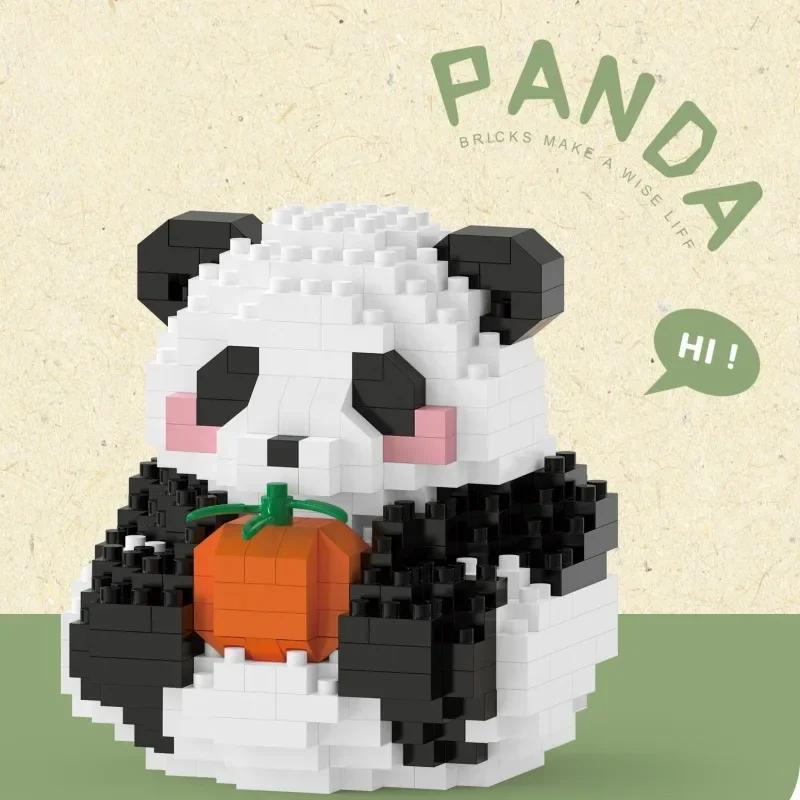 Creative DIY Assemable Animal Cute MINI Chinese Style Animal Panda Building Block Educational Boy Toys For Children Model Bricks
