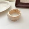 Ombre Resin Bangle: Wide Irregular Design, Vintage Minimalist Style