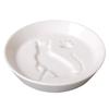 Yamako Yobi Plat à Sauce en Porcelaine Blanche avec Chat x 26233 Design, Env.. 8.2 H1.8cm,