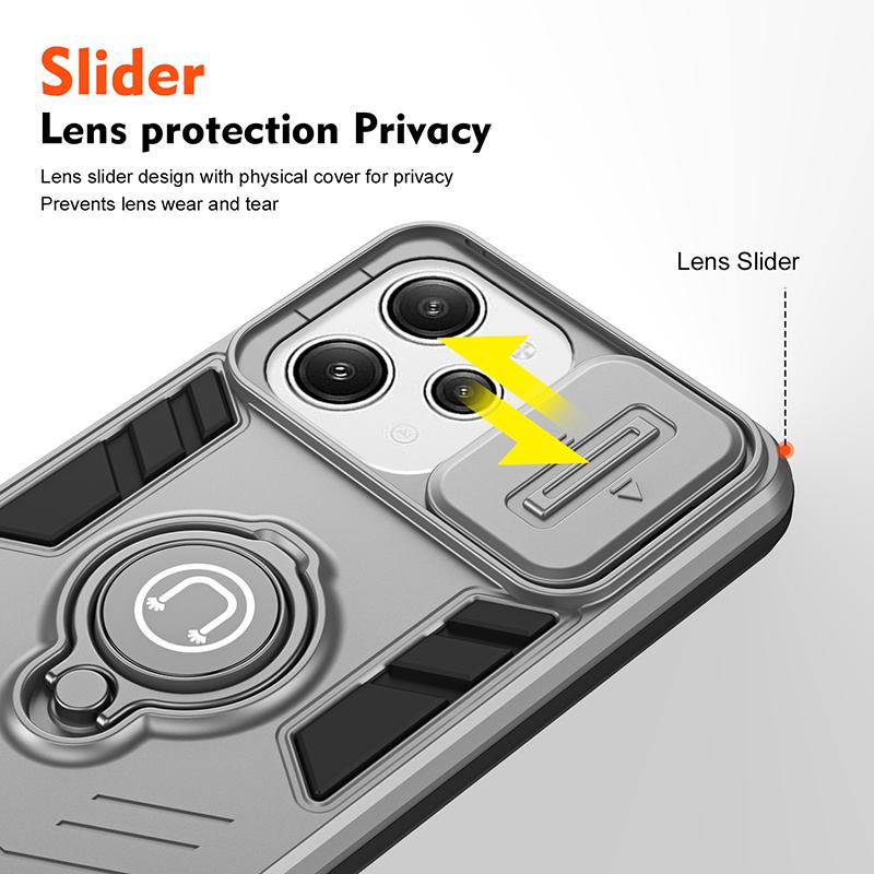 For Redmi 12 Military Grade Camera Protection Shockproof Cases For Redmi 12 Magnetic Armor Phone Case For Redmi 12 Cases Coque