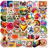 50 Stickers Mixed Ball Car Mobile Phone Notebook Decorative Stickers Repeatedly Stick Waterproof Stickers