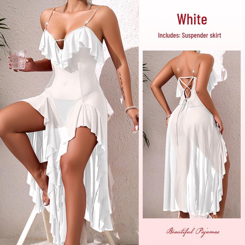 Elegantes Damen-Netzkleid mit offenem Rücken - Sexy & Verführerische Abendgarderobe