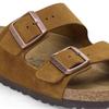 Birkenstock Arizona Regular Comfort Suede and EU40 1027082 Sandals, Leather, Brown, Unisex, Mink, (26.0cm),