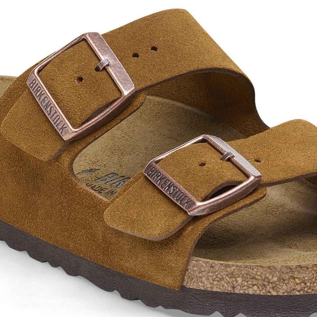 Birkenstock Arizona Regular Comfort Suede and EU40 1027082 Sandals, Leather, Brown, Unisex, Mink, (26.0cm),