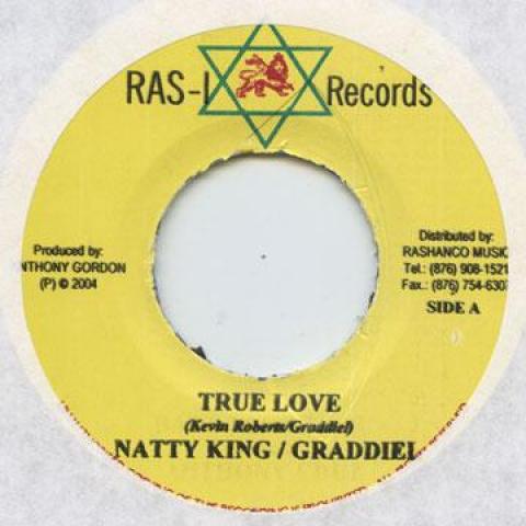

7-дюймовая пластинка NATTY KING, GRADDIEL - True Love RAS I 2004 Ямайка Регги, Ска и Даб
