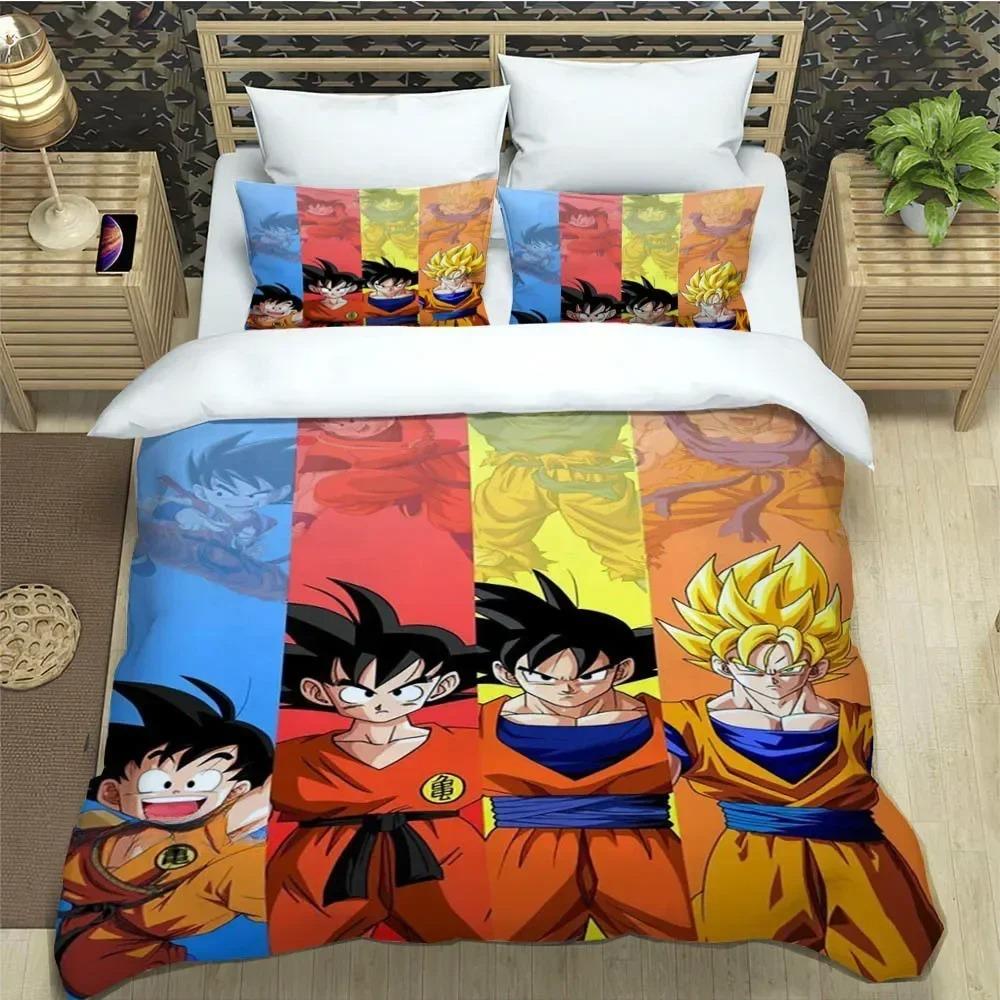 

Durable Modern comforter 3D D Dragon B Ball cartoon Sets exquisite supplies bed luxury birthday gift Comforter (quilt)-EU Single(135*200cm)3pcs