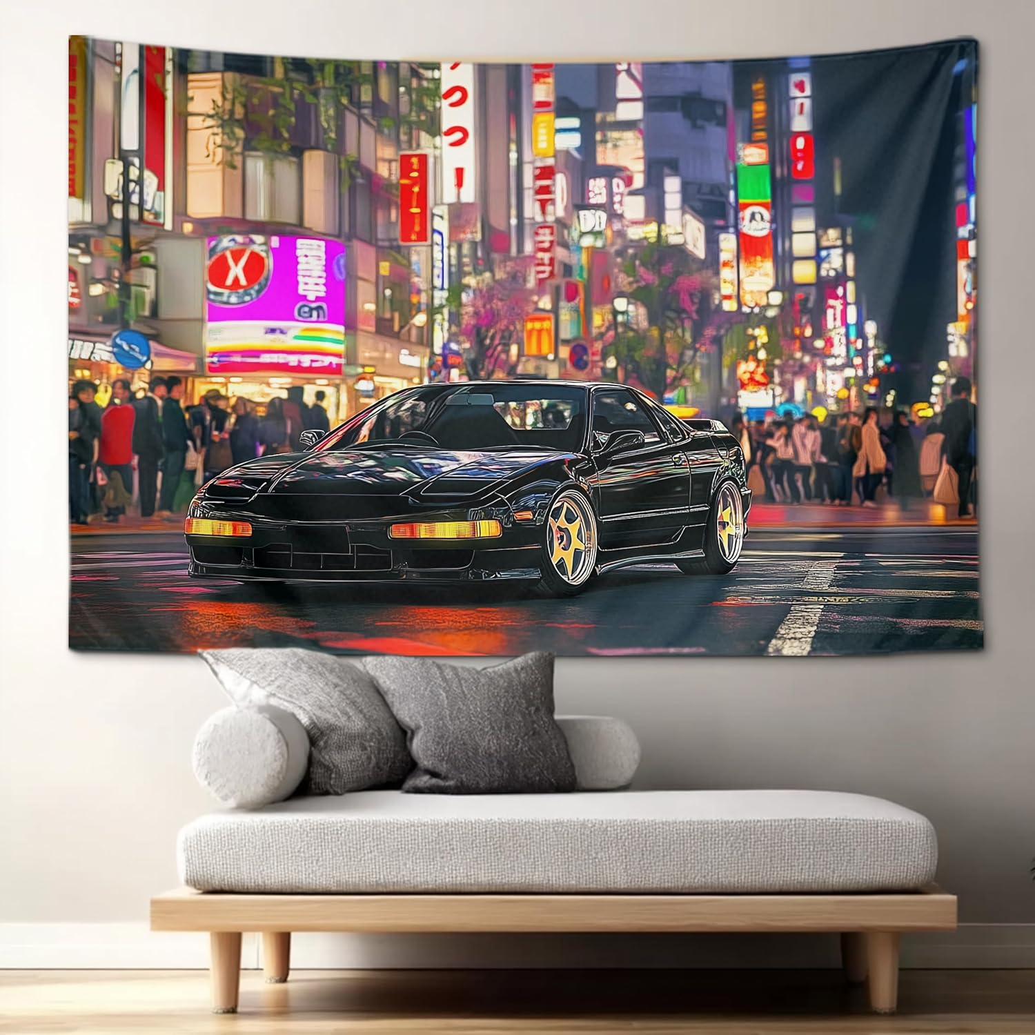 Tapestry pailailainest wall art jdm car sports 75x100 чёрный