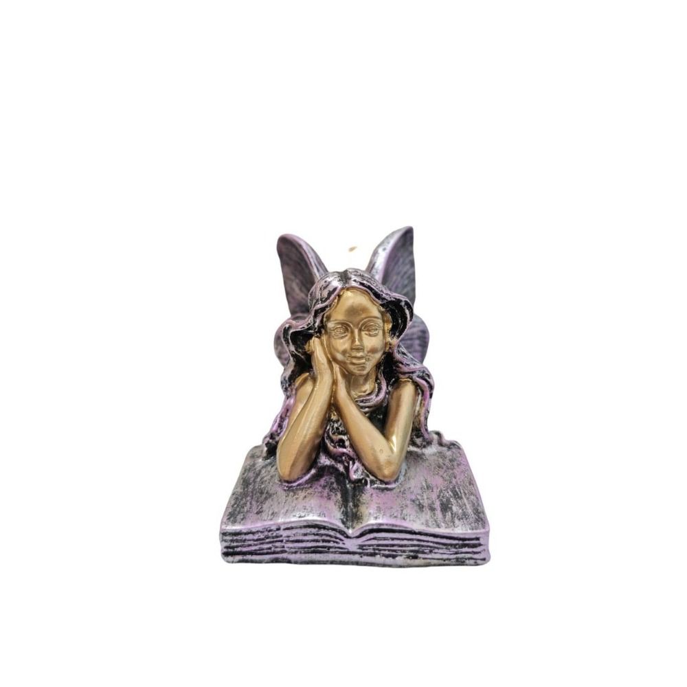 Creative Cute Fairy Figurines Handmade Resin Craft Angel Girl Statue with Wings Funny Fairy Desktop Ornament Outdoor