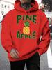 Fresh Pineapple Fruit Printing Men Hoody Fleece Autumn Hoodies Pocket Loose Sportswears Comfortable Multicolor Man Hoodie