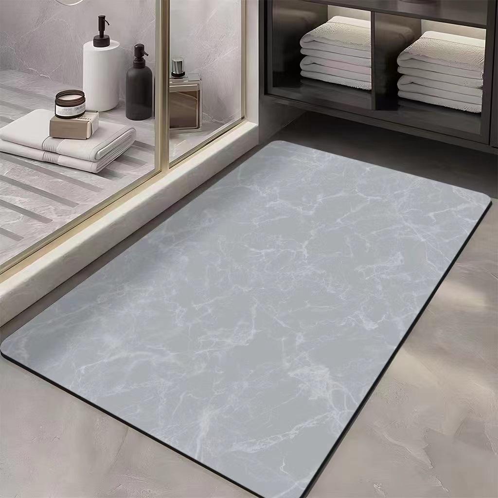 Light Luxury Marble, Diatom Mud, Water-absorbing Quick-drying Floor Mat, Non-slip and Dirt-resistant At the Bathroom Door