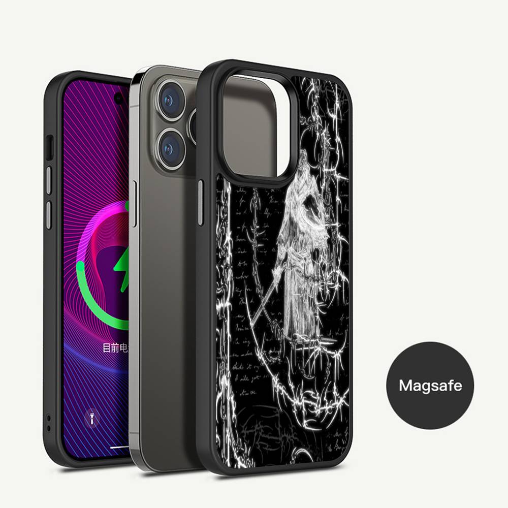 Gothic Girl Sculpture Phone Case Magnetic Case For iPhone 17 16 14 13 12 11 15 Pro Max For Wireless Charge Cover