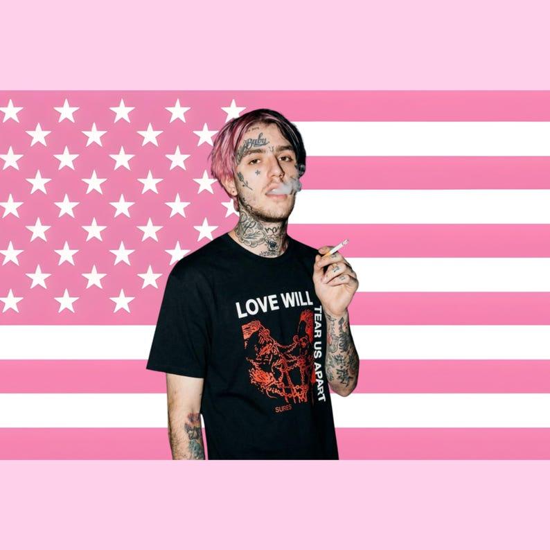 Pink American flag tapestry 75x100