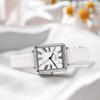 Vintage Roman Scale Women'S Watch Simple Square Plate Belt Watch Women'S Waterproof Quartz Large Dial Watch