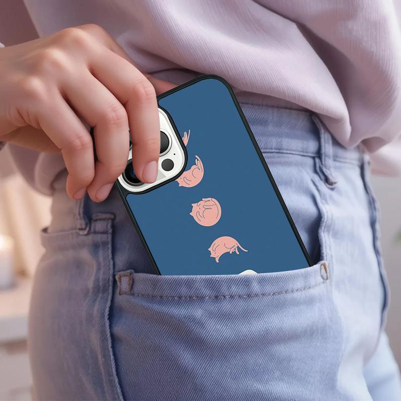 Abstract Cat Mount Fuji Japan Landscape Phone Case For iPhone 17 Air 15 16e 14 13 Pro Max Coque 12 11 Pro Max PLUS cover